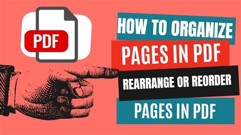 Reorder and organize PDF pages .